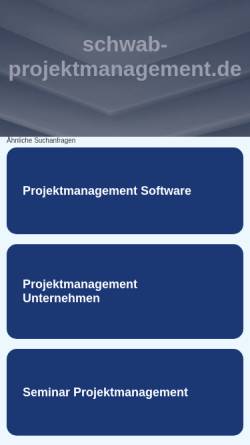 Vorschau der mobilen Webseite www.schwab-projektmanagement.de, Josef Schwab Projektmanagement