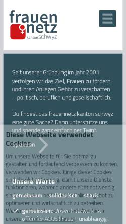 Vorschau der mobilen Webseite www.frauennetzschwyz.ch, Frauennetz des Kantons Schwyz