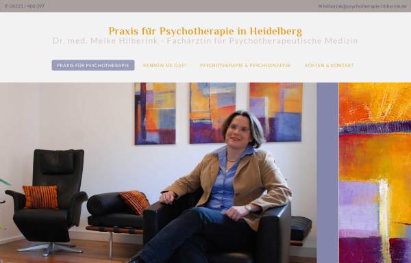 Analytische und tiefenpsychologische Psychotherapie Dr. med. Meike Hilberink