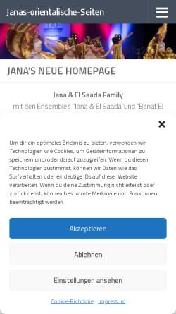 Vorschau der mobilen Webseite www.janas-orientalische-seiten.de, Jana