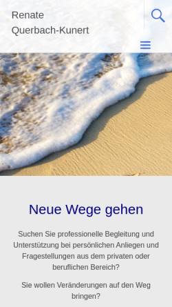 Vorschau der mobilen Webseite www.rqk-therapie.de, Renate Querbach-Kunert