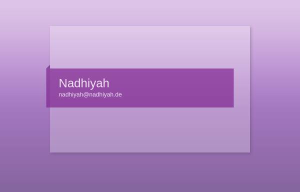 Vorschau von www.nadhiyah.de, Nadhiyah