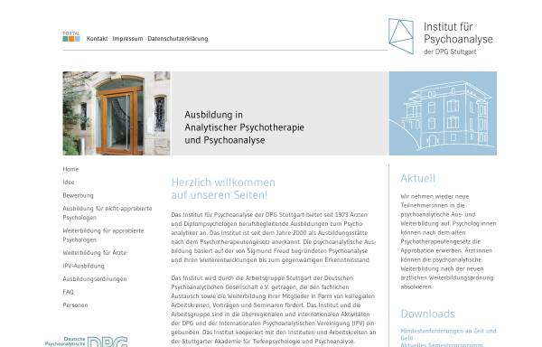 Vorschau von www.psychoanalyse-stuttgart.de, Institut für Psychoanalyse der DPG Stuttgart