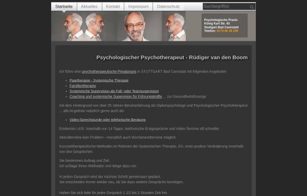 Vorschau von www.ruedigervandenboom.de, Paarberatung und Psychotherapie - Rüdiger van den Boom