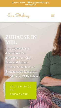 Vorschau der mobilen Webseite familientherapie-reutlingen.de, Praxis für Paar- und Familientherapie Eva Strübing
