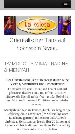 Vorschau der mobilen Webseite www.bauchtanz-augsburg.de, Tanzduo Ta'Mima