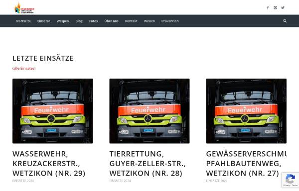 Vorschau von www.feuerwehr.ws, Feuerwehr Wetzikon