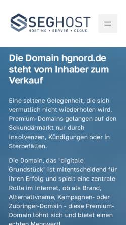 Vorschau der mobilen Webseite hgnord.de, Höhlengruppe Nord e. V.