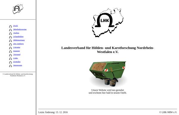 Vorschau von www.lhk-nrw.de, Landesverband für Höhlen- und Karstforschung Nordrhein-Westfalen e.V. (LHK NRW)