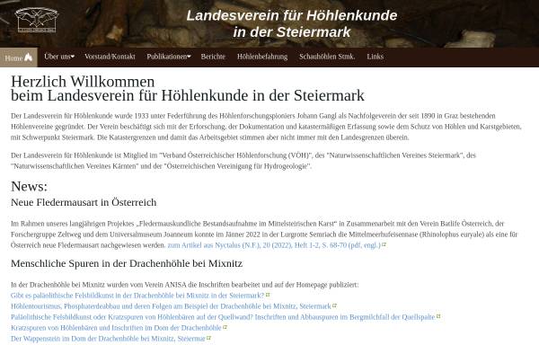 Vorschau von www.lvhstmk.at, Landesverein für Höhlenkunde in der Steiermark