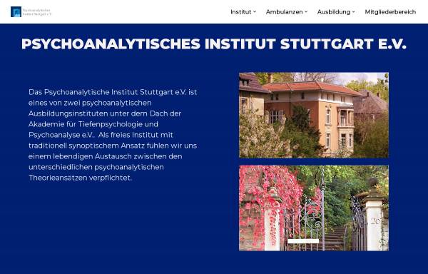 Vorschau von www.psychoanalysestgt.de, Psychoanalytische Institut 