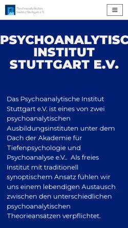 Vorschau der mobilen Webseite www.psychoanalysestgt.de, Psychoanalytische Institut 