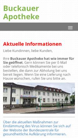 Vorschau der mobilen Webseite www.buckauer-apotheke.de, Buckauer Apotheke