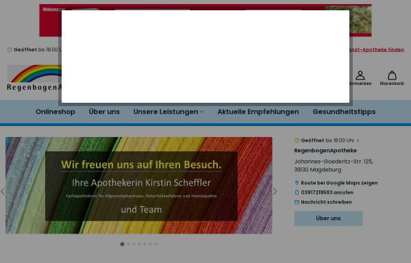 Vorschau von www.regenbogenapo.de, Regenbogen-Apotheke