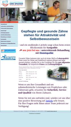 Vorschau der mobilen Webseite www.zahnarzt-spanier.de, Zahnarztpraxis Uwe Spanier