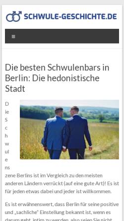 Vorschau der mobilen Webseite www.schwule-geschichte.de, Schwule Geschichte