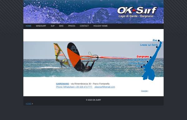 Vorschau von www.oksurf.it, OK-Surf Gargnano Gardasee