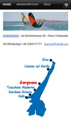 Vorschau der mobilen Webseite www.oksurf.it, OK-Surf Gargnano Gardasee
