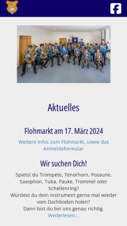 Vorschau der mobilen Webseite fanfarencorps-blaufelden.de, Fanfarencorps Blaufelden e. V.