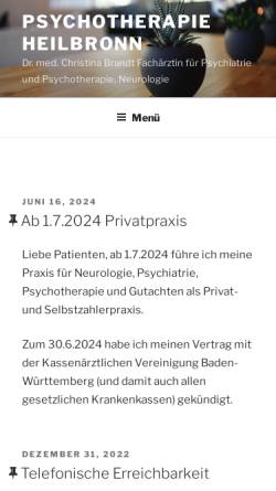 Tiefenpsychologisch fundierte Psychotherapie - Dr.Christina Brandt