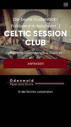 Vorschau der mobilen Webseite www.odenwaldpd.de, Odenwald Pipes and Drums