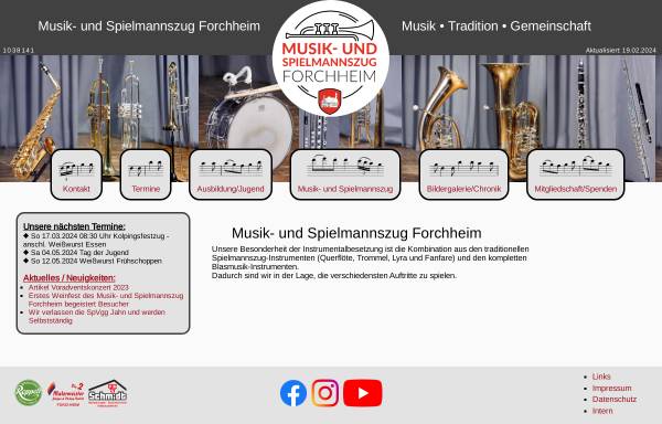 Vorschau von www.spielmannszug-forchheim.de, Spielmannszug der Sportvereinigung Jahn Forchheim