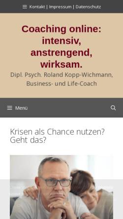 Vorschau der mobilen Webseite www.therapie4you.de, Tiefenpsychologisch fundierte Therapie - Roland Kopp-Wichmann
