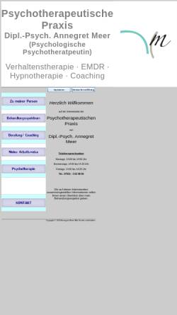 Vorschau der mobilen Webseite www.hypnosetherapie-konstanz.de, Verhaltenstherapie - Annegret Meer