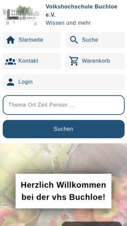 Vorschau der mobilen Webseite vhs-buchloe.de, Volkshochschule Buchloe