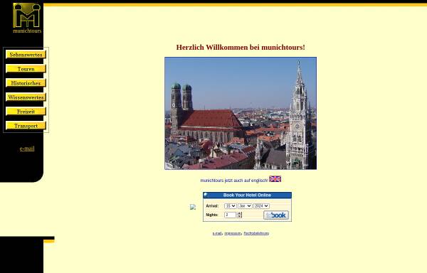 Vorschau von www.munichtours.de, Virtueller Reiseführer