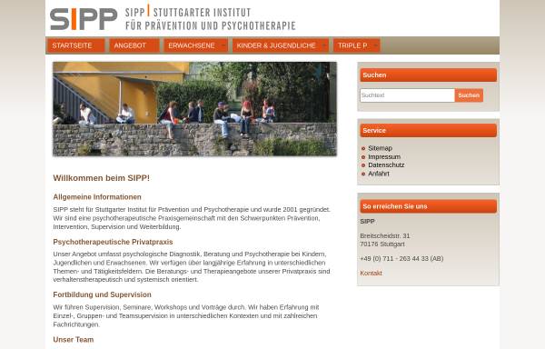 Vorschau von stuttgarter-institut.de, Verhaltenstherapie - Stuttgarter Institut für Prävention und Psychotherapie (SIPP)