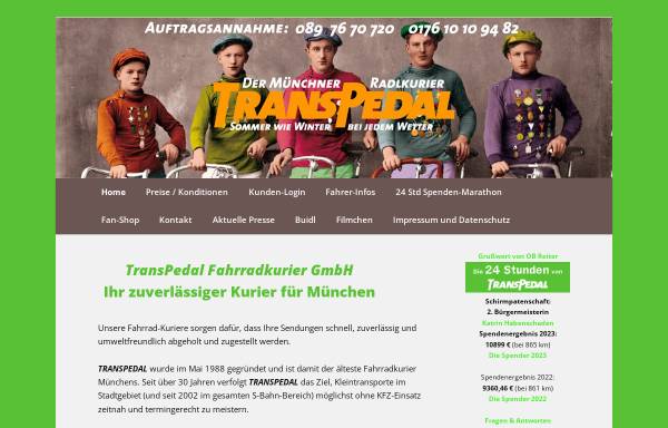 Vorschau von www.transpedal.de, TransPedal Fahrradkurier GmbH