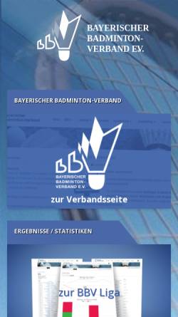 Vorschau der mobilen Webseite badminton-bbv.de, Bayerischer Badminton Verband e.V.