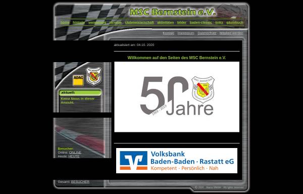 Vorschau von www.msc-bernstein.de, Motorsportclub Bernstein e.V. im ADAC