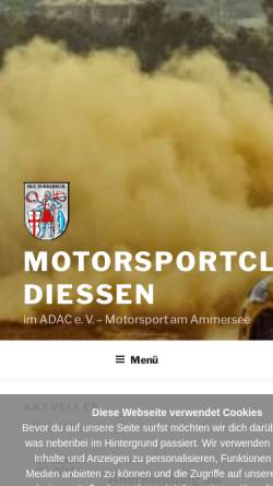 Vorschau der mobilen Webseite www.mc-diessen.de, MSC Dießen e.V. im ADAC