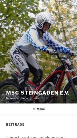 Vorschau der mobilen Webseite msc-steingaden.de, MSC Steingaden