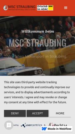Vorschau der mobilen Webseite www.msc-straubing.de, MSC Straubing