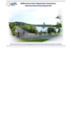 Vorschau der mobilen Webseite www.adfc-hof.de, Allgemeiner Deutscher Fahrrad-Club Kreisverband Hof
