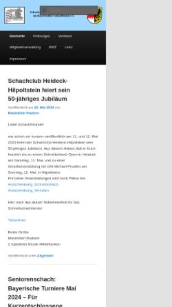 Vorschau der mobilen Webseite www.schach-mittelfranken.net, Schachbezirk Mittelfranken