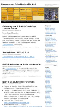 Vorschau der mobilen Webseite mfrnord.info, Schachkreis Mittelfranken-Nord