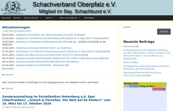 Vorschau von www.schachverband-oberpfalz.de, Schachverband Oberpfalz
