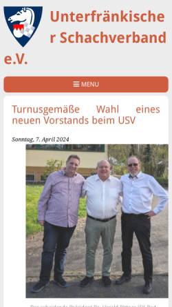 Vorschau der mobilen Webseite www.ufra-schach.de, Unterfränkischer Schachverband e.V.