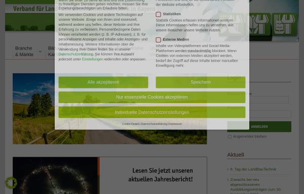 Vorschau von www.agrartechnik.de, Landtechnische Verbände Handel und Handwerk in Bayern