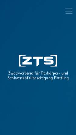 Vorschau der mobilen Webseite www.zts-betriebe.de, ZTS-Betriebe Plattling-Rötz