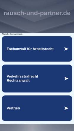 Vorschau der mobilen Webseite www.rausch-und-partner.de, Rausch Treuhand- und Steuerberatungsges. mbH