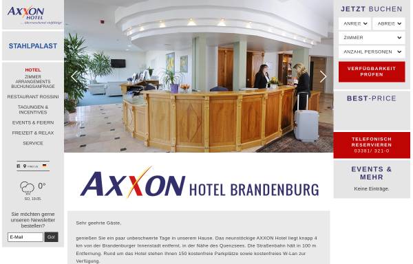 Vorschau von www.axxon-hotel.de, Axxon Hotel