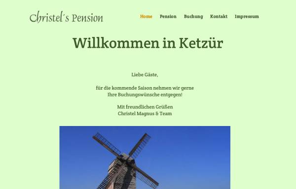 Vorschau von www.christels-pension.de, Christels Pension & Café