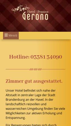 Vorschau der mobilen Webseite www.hotel-gerono.de, Hotel-Pension Gerono