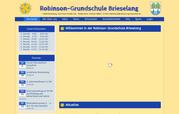 Vorschau von www.robinson-grundschule.de, Robinson-Grundschule