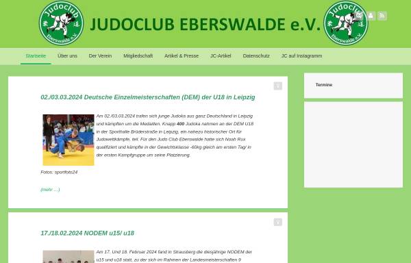 Vorschau von www.judoclub-eberswalde.de, Judoclub Eberswalde
